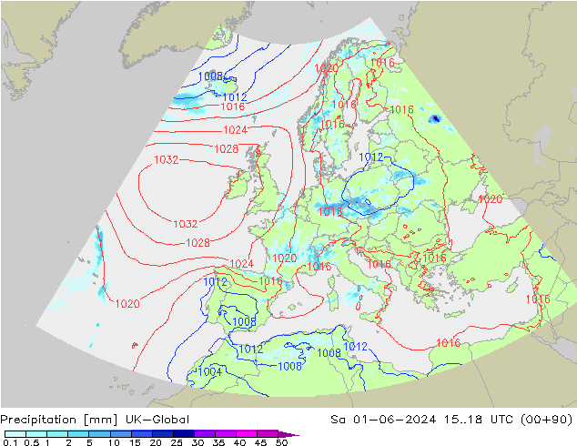 Precipitation UK-Global Sa 01.06.2024 18 UTC