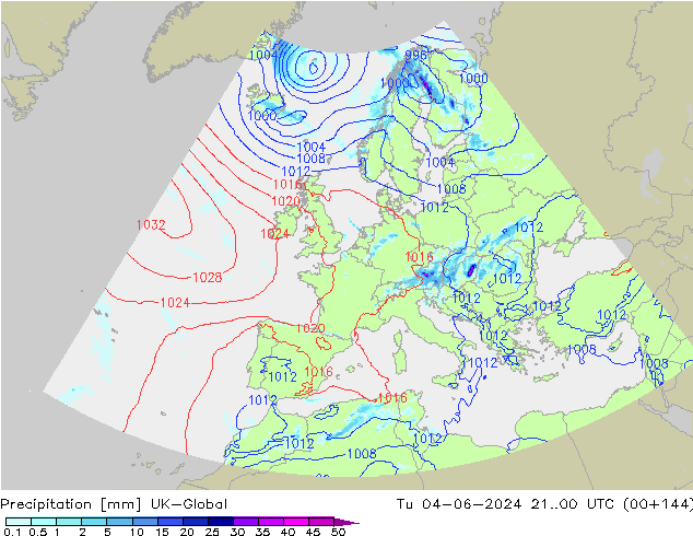 осадки UK-Global вт 04.06.2024 00 UTC