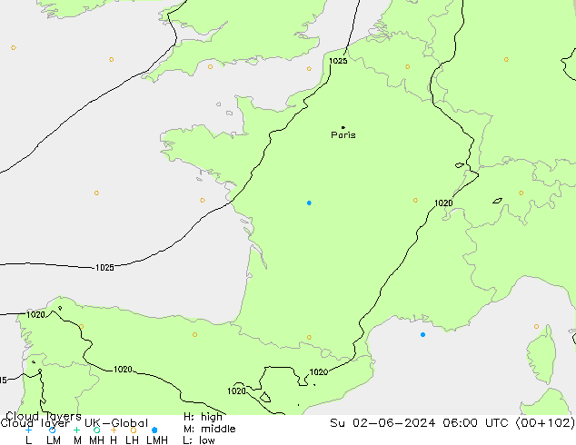 Cloud layer UK-Global Вс 02.06.2024 06 UTC