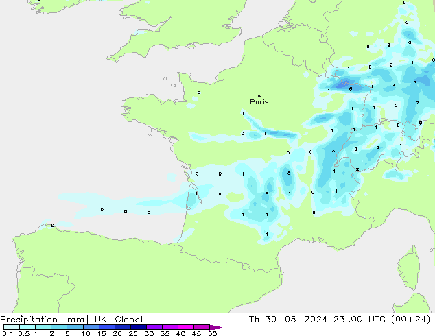 Niederschlag UK-Global Do 30.05.2024 00 UTC