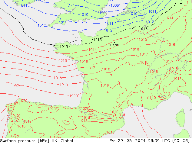 Bodendruck UK-Global Mi 29.05.2024 06 UTC