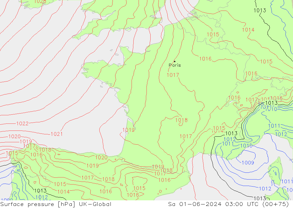 Surface pressure UK-Global Sa 01.06.2024 03 UTC