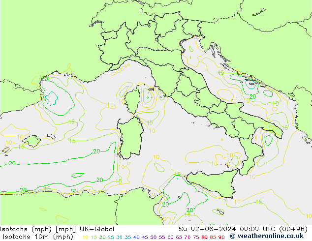 Isotachs (mph) UK-Global dim 02.06.2024 00 UTC