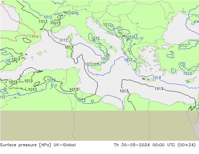 Yer basıncı UK-Global Per 30.05.2024 00 UTC