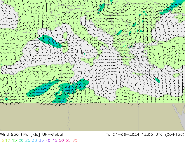 Vento 850 hPa UK-Global Ter 04.06.2024 12 UTC