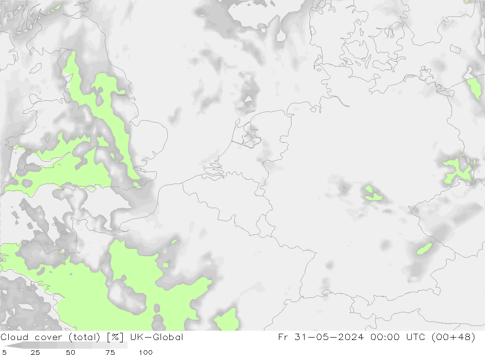 zachmurzenie (suma) UK-Global pt. 31.05.2024 00 UTC