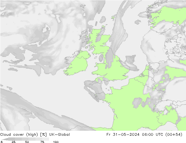 Bewolking (Hoog) UK-Global vr 31.05.2024 06 UTC