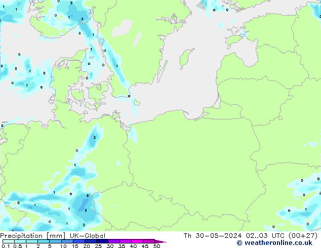 Precipitation UK-Global Th 30.05.2024 03 UTC