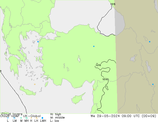 Cloud layer UK-Global Qua 29.05.2024 09 UTC