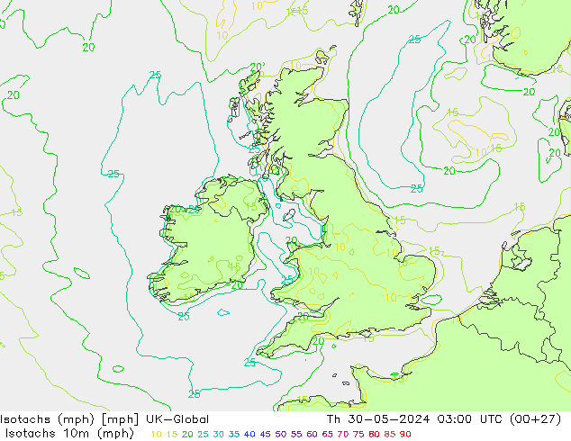 Isotachs (mph) UK-Global  30.05.2024 03 UTC