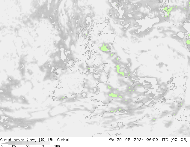 zachmurzenie (niskie) UK-Global śro. 29.05.2024 06 UTC
