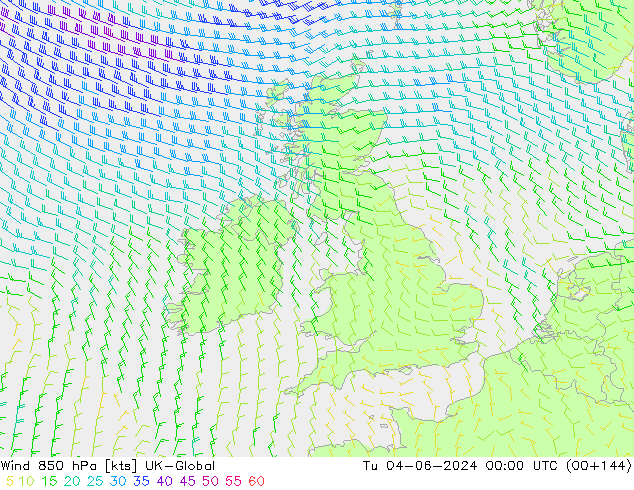  850 hPa UK-Global  04.06.2024 00 UTC