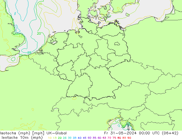 Isotachs (mph) UK-Global  31.05.2024 00 UTC