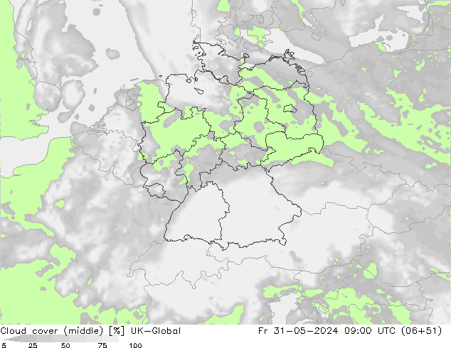 Wolken (mittel) UK-Global Fr 31.05.2024 09 UTC