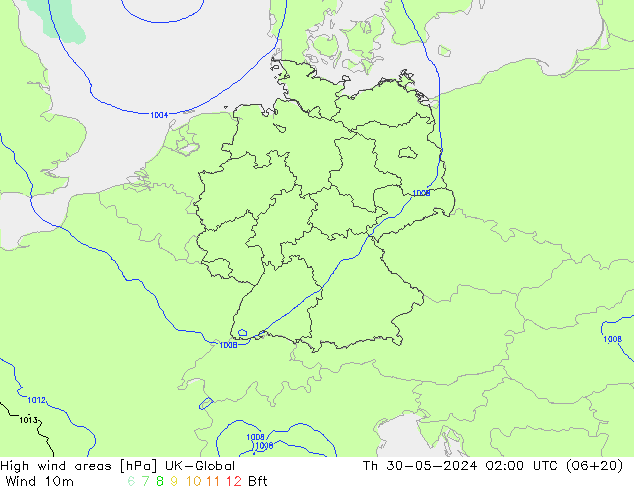 High wind areas UK-Global Th 30.05.2024 02 UTC