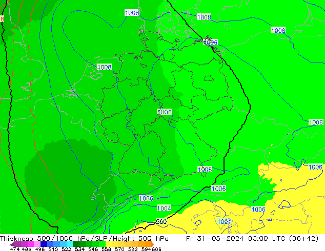 Thck 500-1000hPa UK-Global  31.05.2024 00 UTC