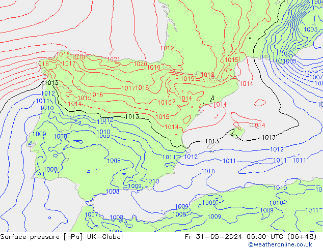 Yer basıncı UK-Global Cu 31.05.2024 06 UTC