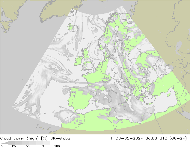 Bewolking (Hoog) UK-Global do 30.05.2024 06 UTC