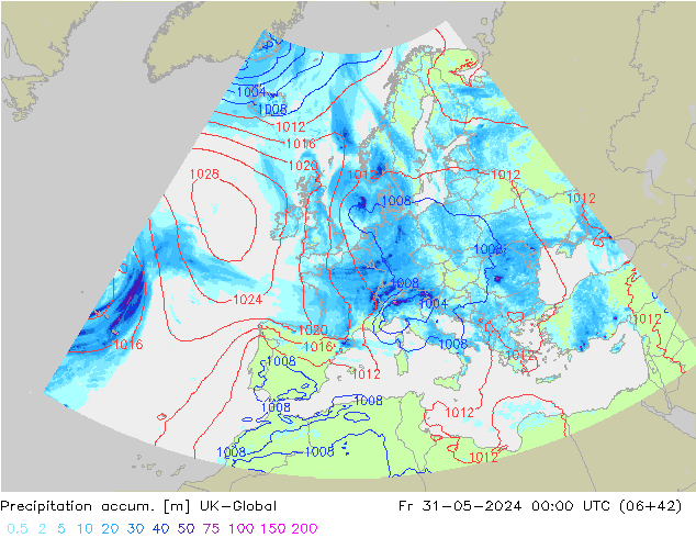 Precipitation accum. UK-Global Sex 31.05.2024 00 UTC