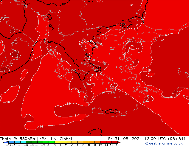 Theta-W 850hPa UK-Global Sex 31.05.2024 12 UTC