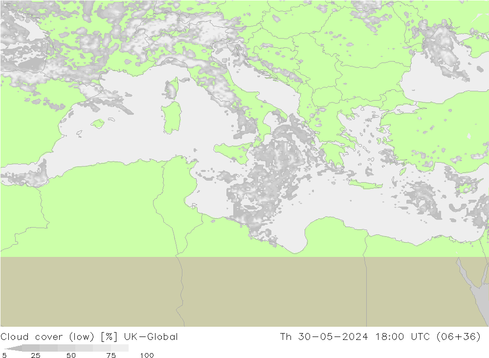 zachmurzenie (niskie) UK-Global czw. 30.05.2024 18 UTC