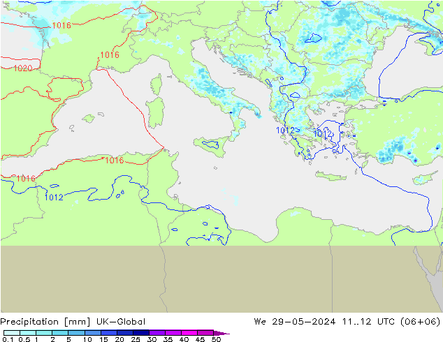 Srážky UK-Global St 29.05.2024 12 UTC