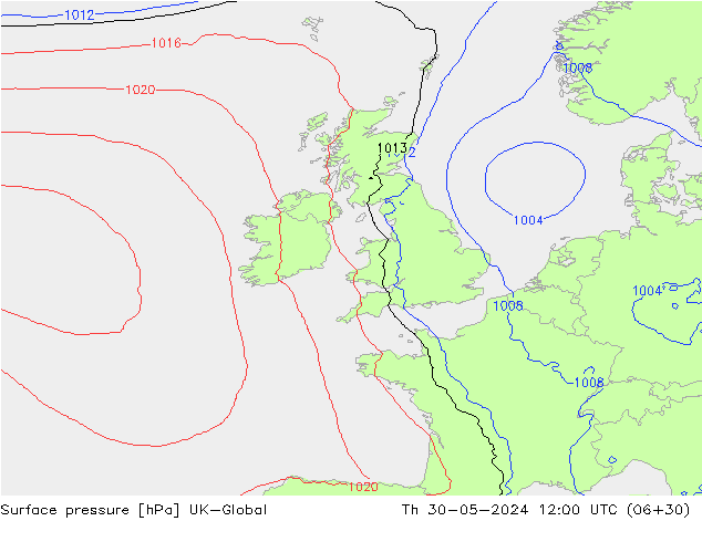 pressão do solo UK-Global Qui 30.05.2024 12 UTC