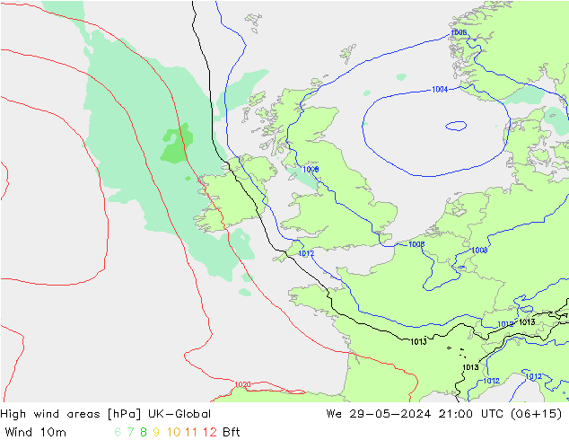 High wind areas UK-Global mié 29.05.2024 21 UTC