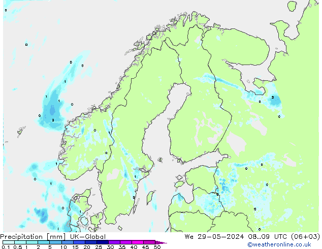 Niederschlag UK-Global Mi 29.05.2024 09 UTC