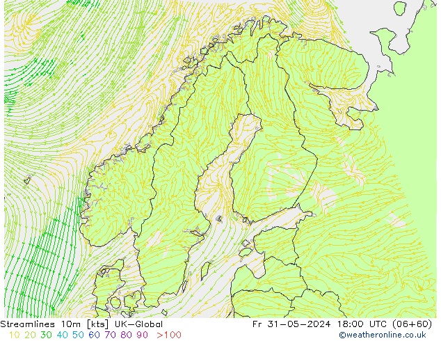 Stromlinien 10m UK-Global Fr 31.05.2024 18 UTC