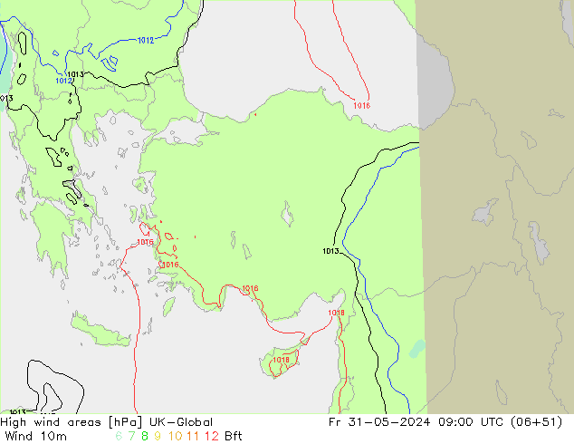 High wind areas UK-Global Fr 31.05.2024 09 UTC