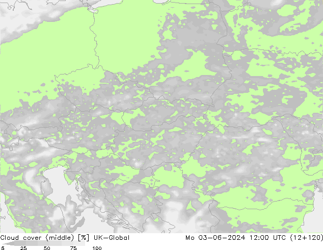 Cloud cover (middle) UK-Global Mo 03.06.2024 12 UTC