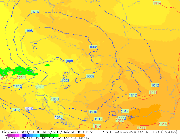 Thck 850-1000 hPa UK-Global So 01.06.2024 03 UTC
