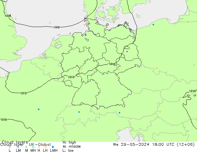 Wolkenlagen UK-Global wo 29.05.2024 18 UTC