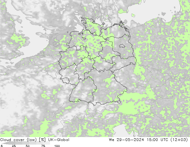 Nubes bajas UK-Global mié 29.05.2024 15 UTC
