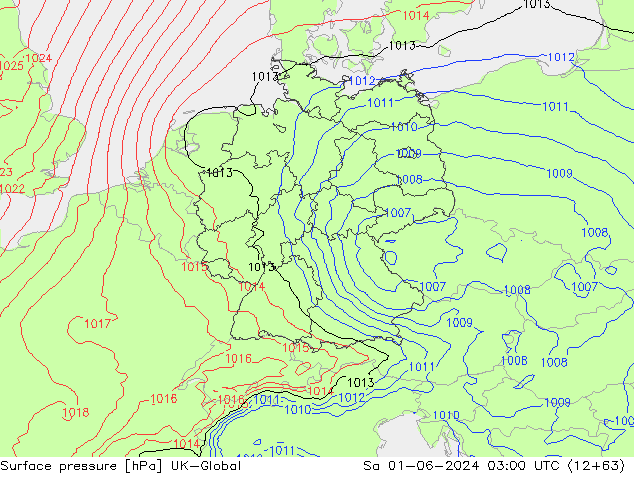 Luchtdruk (Grond) UK-Global za 01.06.2024 03 UTC