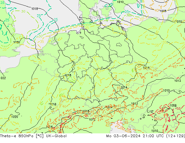 Theta-e 850hPa UK-Global  03.06.2024 21 UTC