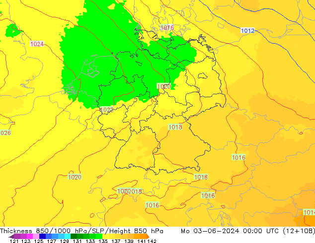 Thck 850-1000 hPa UK-Global  03.06.2024 00 UTC