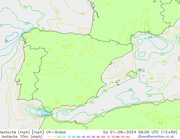 Isotachs (mph) UK-Global So 01.06.2024 09 UTC