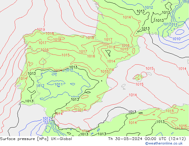 ciśnienie UK-Global czw. 30.05.2024 00 UTC