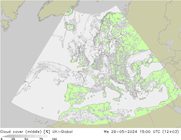 Nuages (moyen) UK-Global mer 29.05.2024 15 UTC