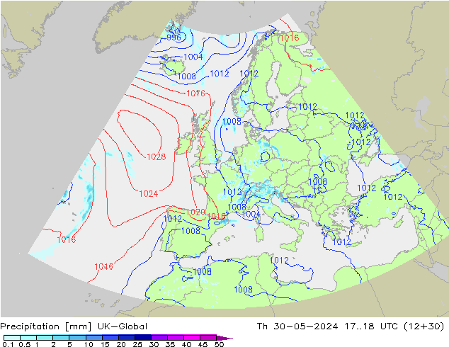 Yağış UK-Global Per 30.05.2024 18 UTC