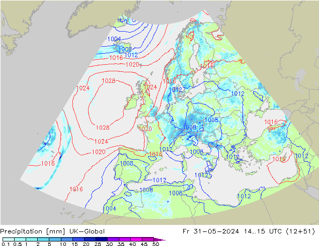 Yağış UK-Global Cu 31.05.2024 15 UTC