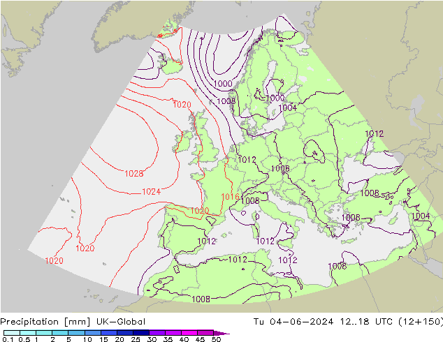 Neerslag UK-Global di 04.06.2024 18 UTC