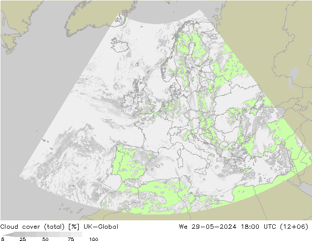 Bulutlar (toplam) UK-Global Çar 29.05.2024 18 UTC
