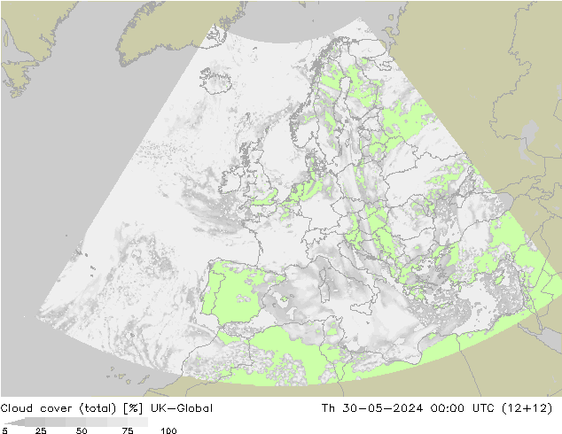 Wolken (gesamt) UK-Global Do 30.05.2024 00 UTC