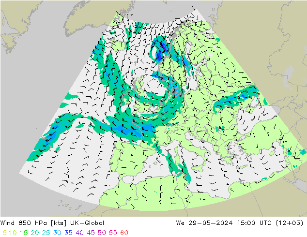  850 hPa UK-Global  29.05.2024 15 UTC