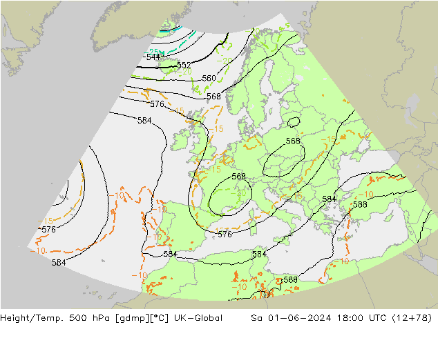 Geop./Temp. 500 hPa UK-Global sáb 01.06.2024 18 UTC