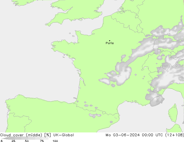 oblačnosti uprostřed UK-Global Po 03.06.2024 00 UTC