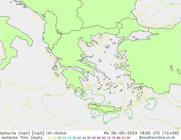 Isotachs (mph) UK-Global ср 29.05.2024 18 UTC